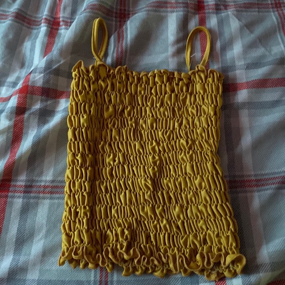 Yellow Cropped Tank Top - Picture 1 of 1